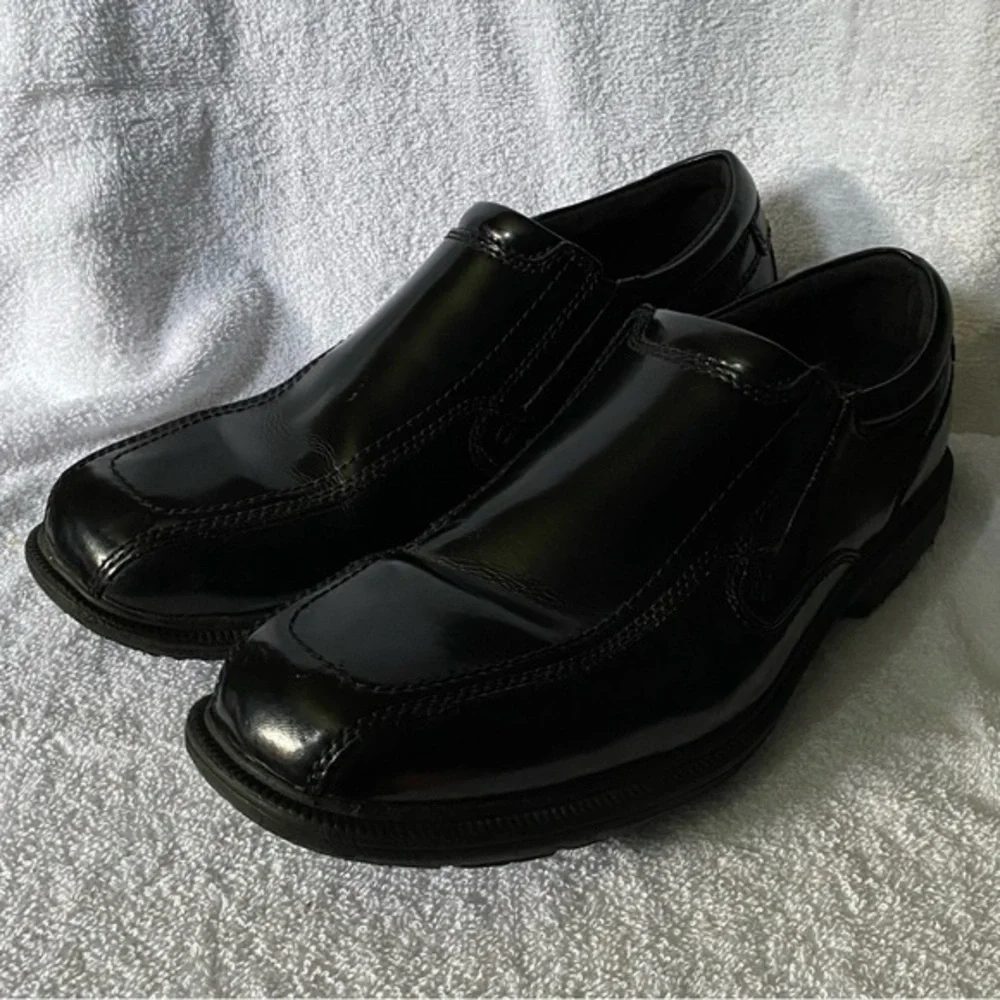 Nunn Bush‎ Kore Shoes Mens Size 9.5 Wide Black Slip On Leather Uppers